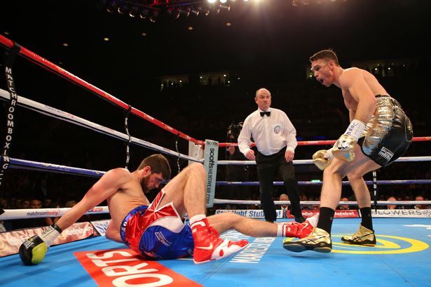 Callum-Smith-knocks-down-Rocky-Fielding