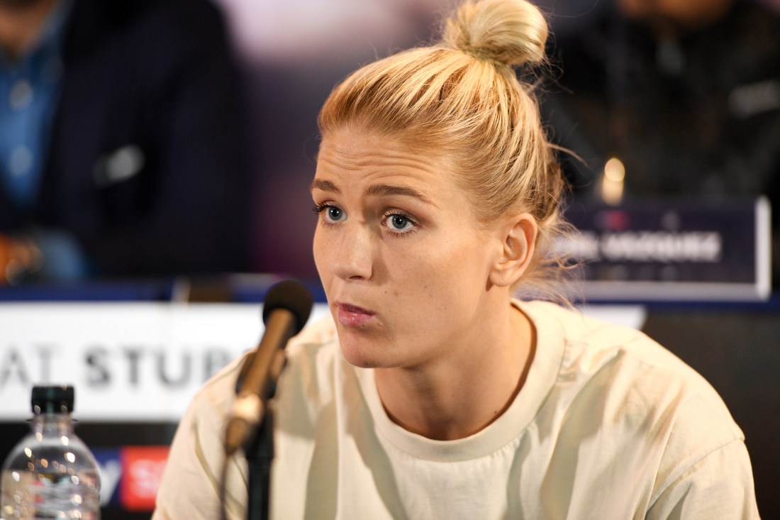 April Hunter  press conference